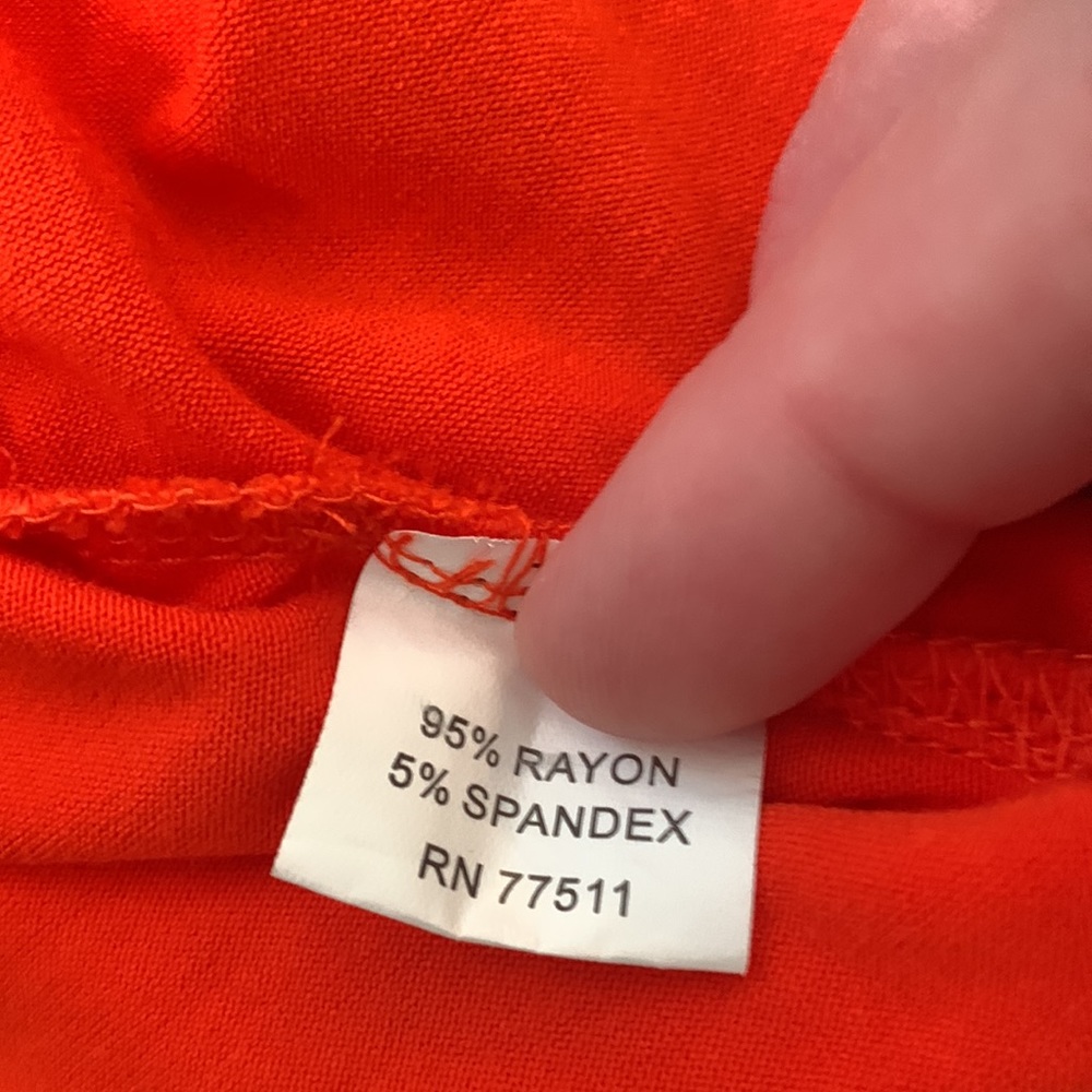 Jessica Taylor Orange/Coral Lace Detail Maxi Dress Large NWOT - Picture 5 of 7